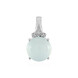 Zilveren hanger met een Aqua Chalcedoon