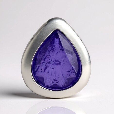 Pendentif en argent et Quartz pourpre pastel (MONOSONO COLLECTION)