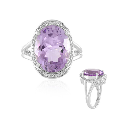 Anello in argento con Ametista Rose de France