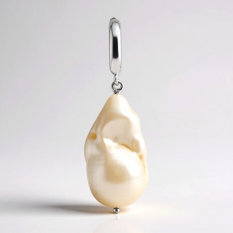 Ciondolo in argento con Perla d'Acqua Dolce Bianca (TPC)