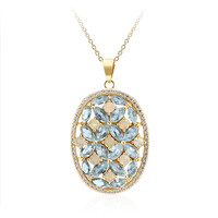 Collana in argento con Topazio Blu Cielo