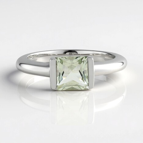 Anello in argento con Ametista Verde