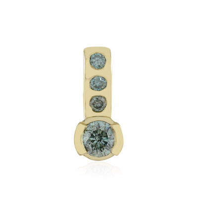 9K I2 Sky Blue Diamond Gold Pendant