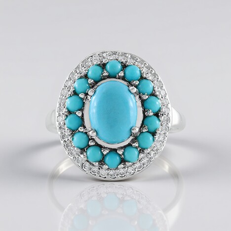 Anello in argento con Turchese Sleeping Beauty