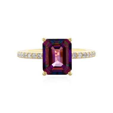 Anello in argento con Topazio Mistico Porpora