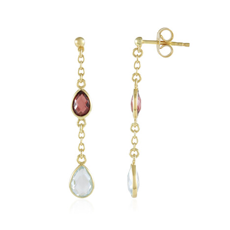 Edelstein-Silberohrringe