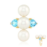 Gouden ring met een witte zuidzee parel (Michelle Albala)