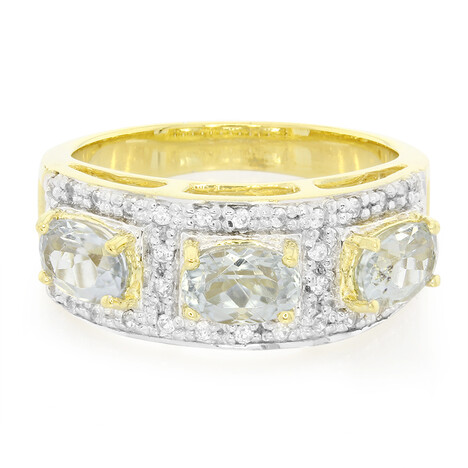 Anello  placcato in oro con Tormalina