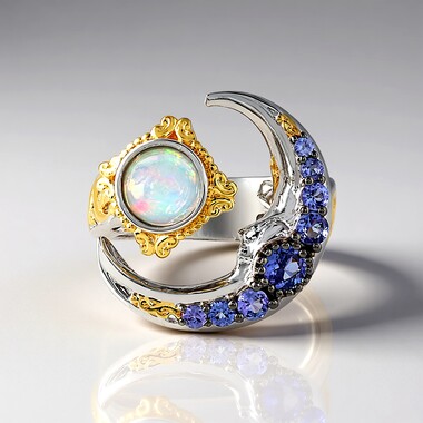 Welo Opal Silver Ring (Gems en Vogue)