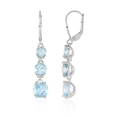 Pendientes en plata con Topacio azul cielo