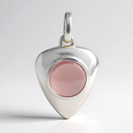 Ciondolo in argento con Quarzo Rosa