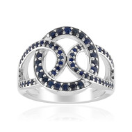 Blauer Saphir-Silberring