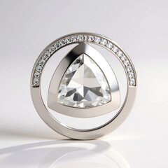 Ciondolo in argento con Topazio Bianco (MONOSONO COLLECTION)