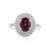 Bague en argent et Grenat du Mozambique