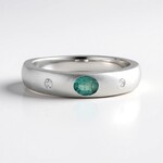 Anello in argento con Smeraldo Colombiano