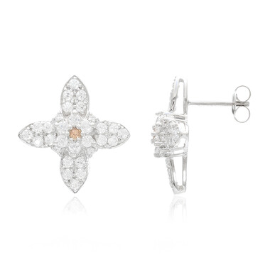 Pendientes en plata con Andalucita