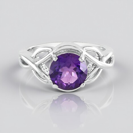 Anello in argento con Ametista Siberiana