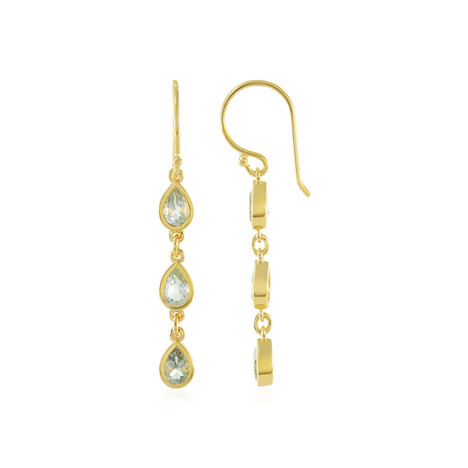 Pendientes en plata con Amatista verde