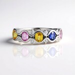 Anello in argento con Zaffiro Ceylon Blu
