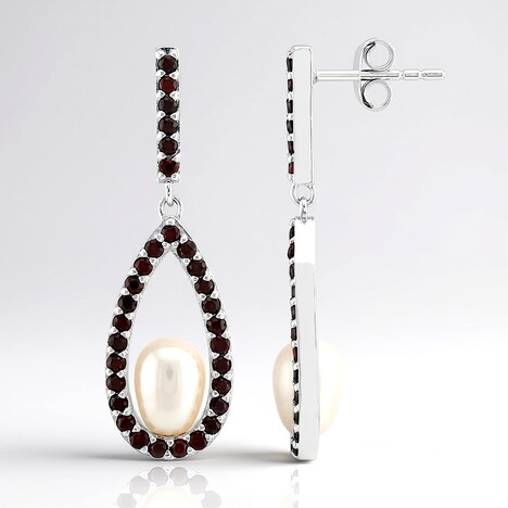 Orecchini in argento con Perla d'Acqua Dolce Bianca