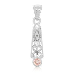Pendentif en argent et Saphir Padparadscha
