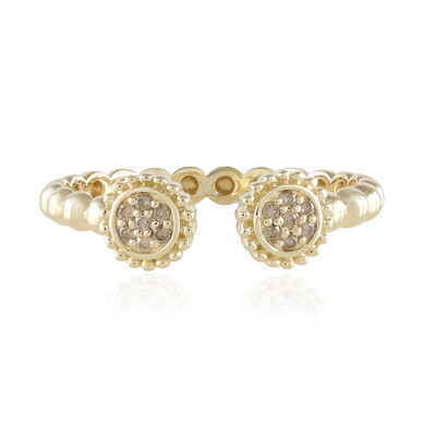 9K I2 Champagne Diamond Gold Ring (de Melo)