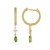 Russian Diopside Silver Earrings