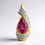 Ciondolo in oro con Zaffiro Rosa (Rifkind 1894 Collection)