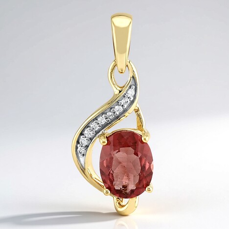 Ciondolo in oro con Apatite Rossa