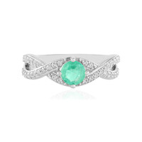 Anello in argento con Smeraldo Russo (Adela Silber)