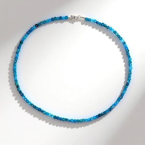 Collana in argento con Apatite Blu Neon
