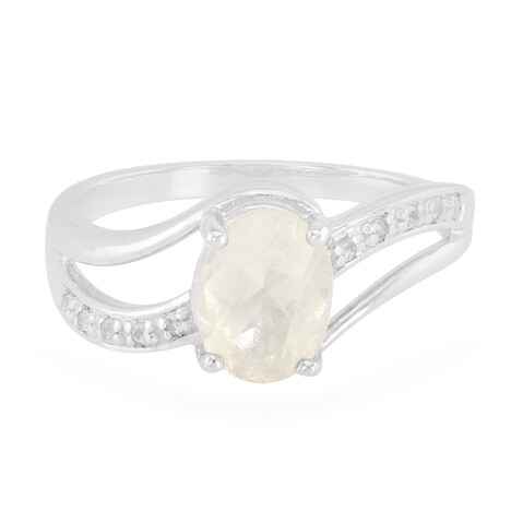 Anello in argento con Pietra del Sole Argentata