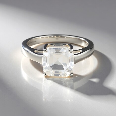 Anello in argento con Petalite