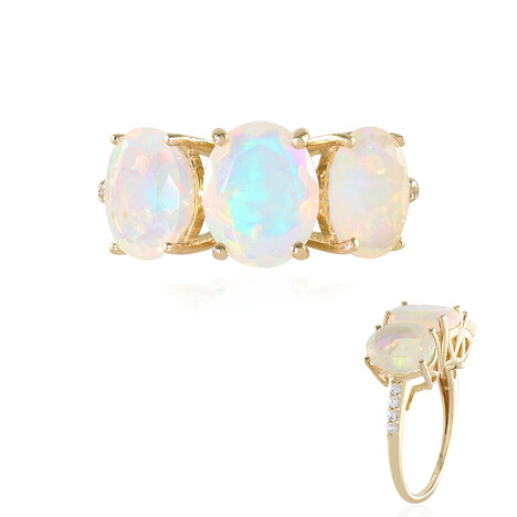 Anillo en oro con Ópalo Welo AAA (de Melo Gold)