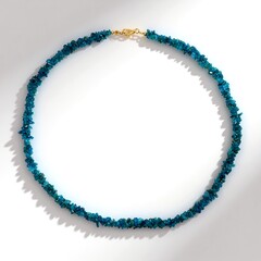 Collana in argento con Apatite Blu Neon