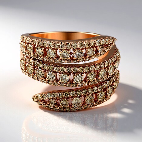 Anello in oro con Diamante Rose de France SI1 di Argyle (Annette)