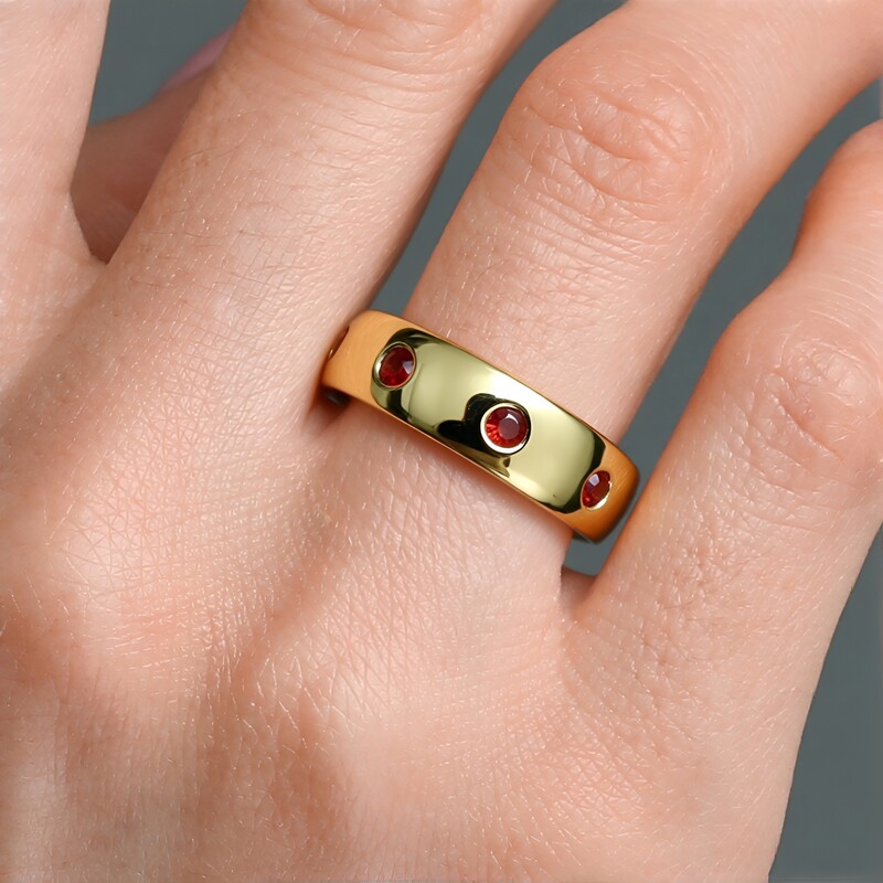 Bague en argent et Rubis de Tanzanie (Adela Silber)