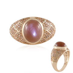 Schokoladen-Mondstein-Silberring (KM by Juwelo)