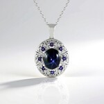 Collana in argento con Zaffiro Stellato Blu