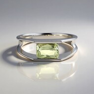 Anello in argento con Kunzite Canarino