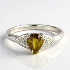 Anello placcato in platino con Tormalina Cuprian