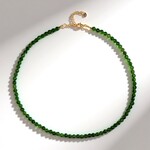Collana in argento con Diopside Russo