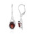 Mosambik-Granat-Silberohrringe