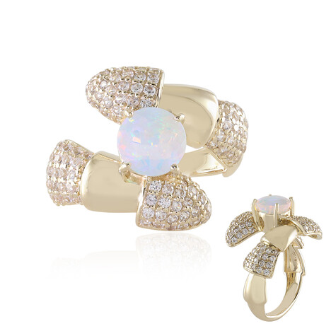 Anillo en oro con Ópalo de Welo (de Melo)