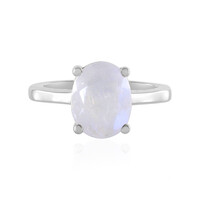Anello in argento con Pietra di Luna Arcobaleno