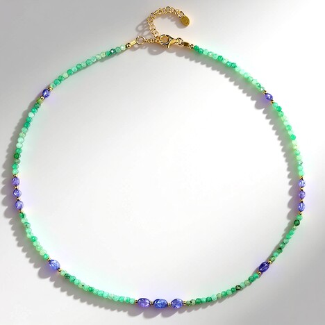 Collier en argent et Emeraude du Brésil