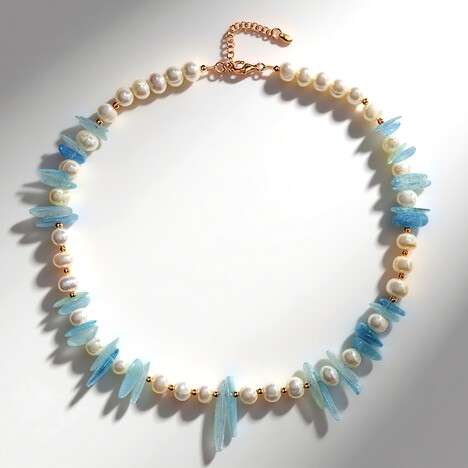 Collana in argento con Acquamarina Brasiliana