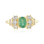 Russischer Smaragd-Silberring (Adela Silber)