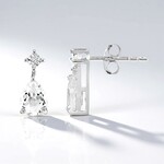 Boucles d'oreilles en argent et Topaze blanche