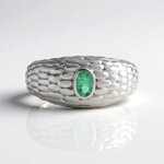 Anello in argento con Smeraldo Russo (SAELOCANA)